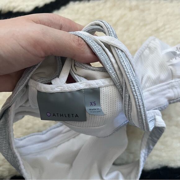 Athleta Gray Jacquard Transcendence Sports Bra - Picture 10 of 10